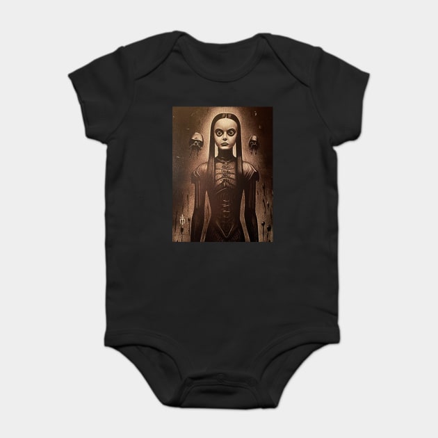 Wednesday Addams Spelunking Party Baby Bodysuit by Grave Digs